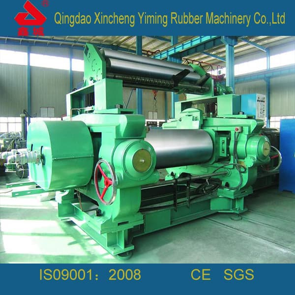 Two Roll Rubber Mixing Mill with Blender